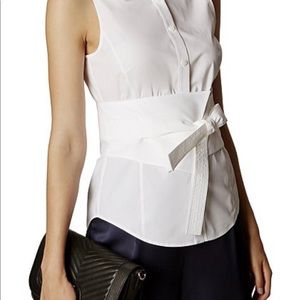 NWT $200 Karen Millen sleeveless white blouse